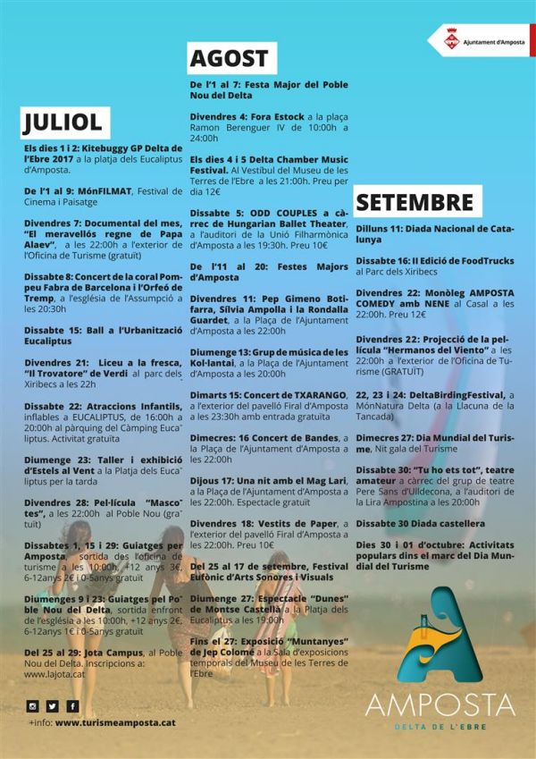 Música, festa, tradicions i modernitat en un estiu ple d’activitats  a Amposta 